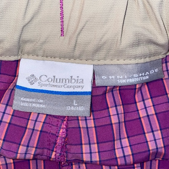 Columbia Plaid Adjustable Waist Shorts - Picture 3 of 6